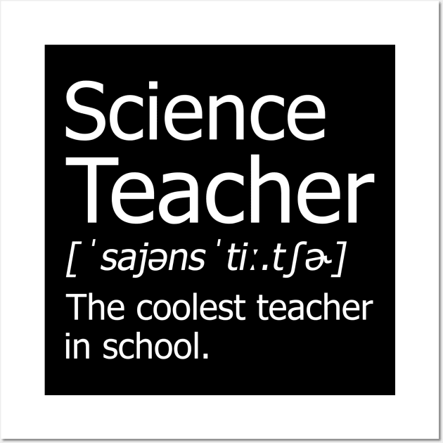 Funny Science Teacher Meaning T-Shirt Awesome Definition Classic Wall Art by hardyhtud